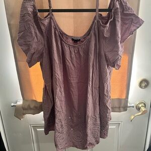Purple off the shoulder top